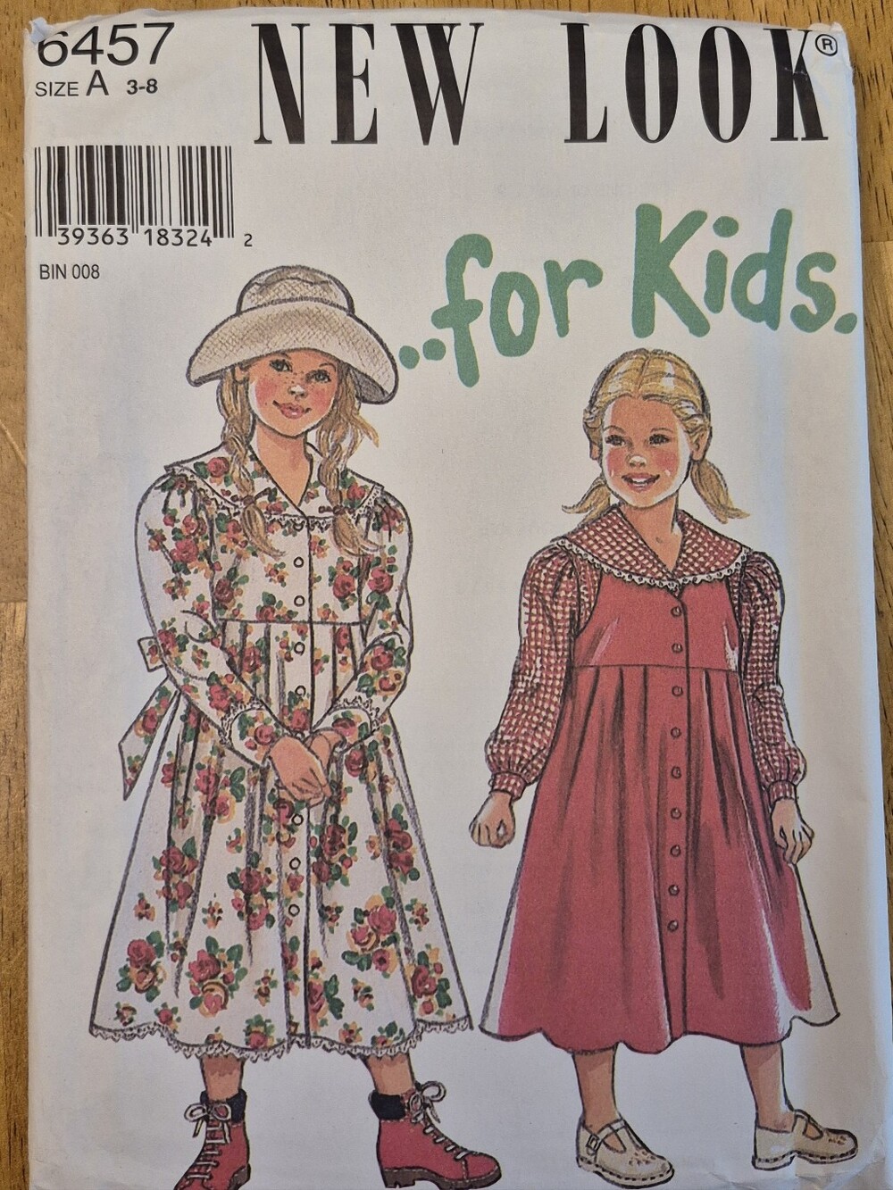 New Look 6457 Kids Dress Sewing Pattern - Girls Sz 3 - 8